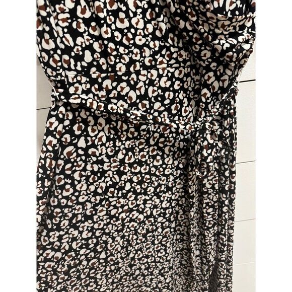 Gibson Latimer Women's Animal Print Leopard Maxi Faux Wrap Dress XL - Picture 5 of 10